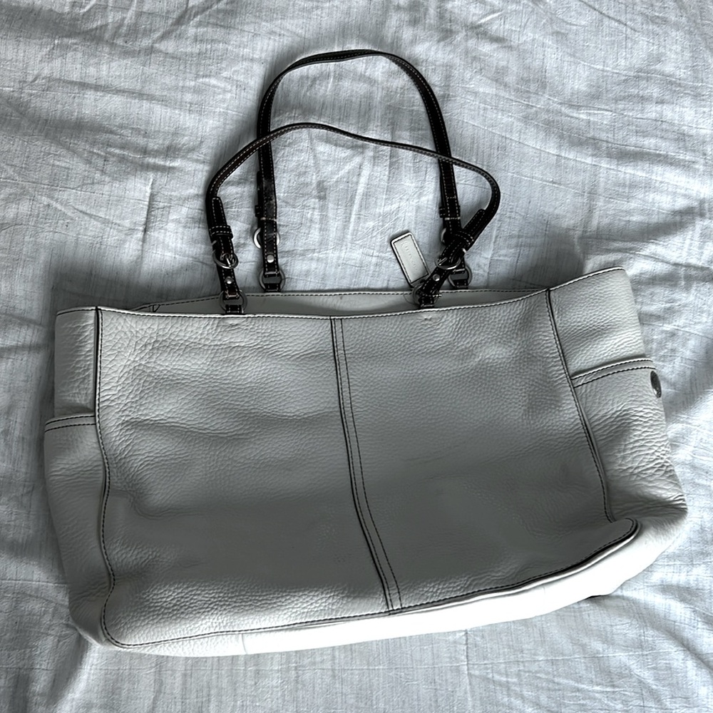 Coach cream colored shoulder bag